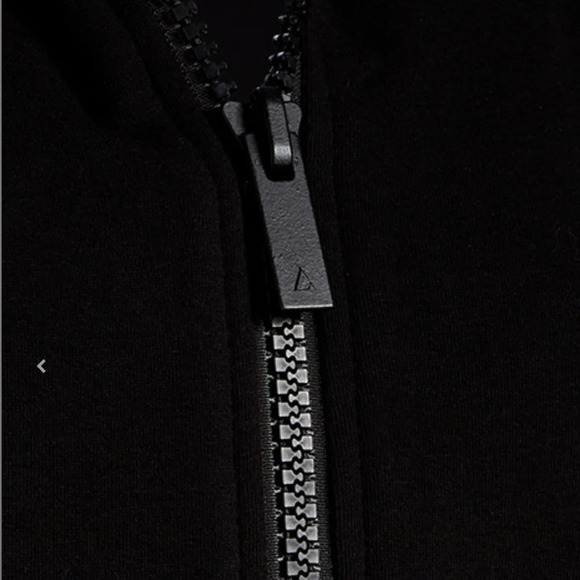 ALALA Zip Up Front Atheleisure Black Hoodie Sweatshirt - Picture 3 of 9